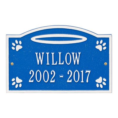 Angel In Heaven Pet Blue Dedication Plaque